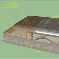 Detailed Building Component Structure With Waterproof Insulation Structural And Surface Layers 3d model