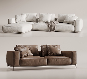 Modern Combination Sofa Multiplayer Sofa 3d model