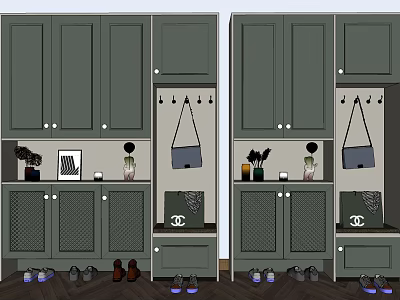 Modern shoe cabinet 3d model Modern shoe cabinet 3d model