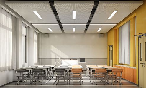 Modern Classroom Student Classroom 3d model