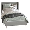 Modern Children's Bed With Soft Bedding Decorative Pillows And Cozy Design