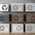 Modern air conditioner external unit 3d model