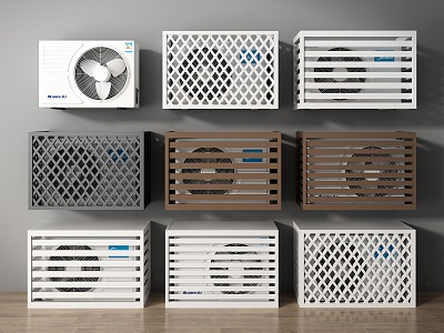 Modern air conditioner external unit 3d model