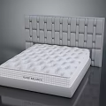 Gray Tufted Headboard Bed With Sleep Balance Mattress And Modern Design