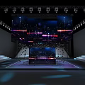 Modern Stage Design With Large LED Screens And Colorful Lighting Effects