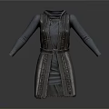 Character Outfit 3D Rendered Long Sleeved Vest With Belt Detail Design