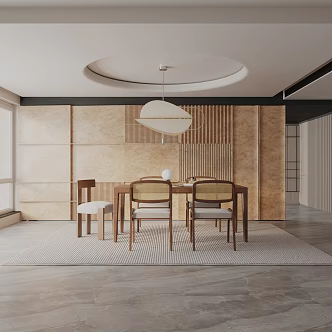 Modern table combination 3d model
