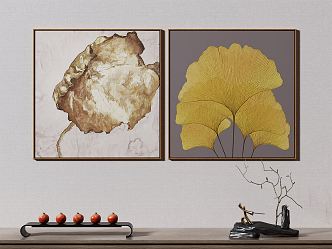 New Chinese Plant Painting Decorative Painting 3d model