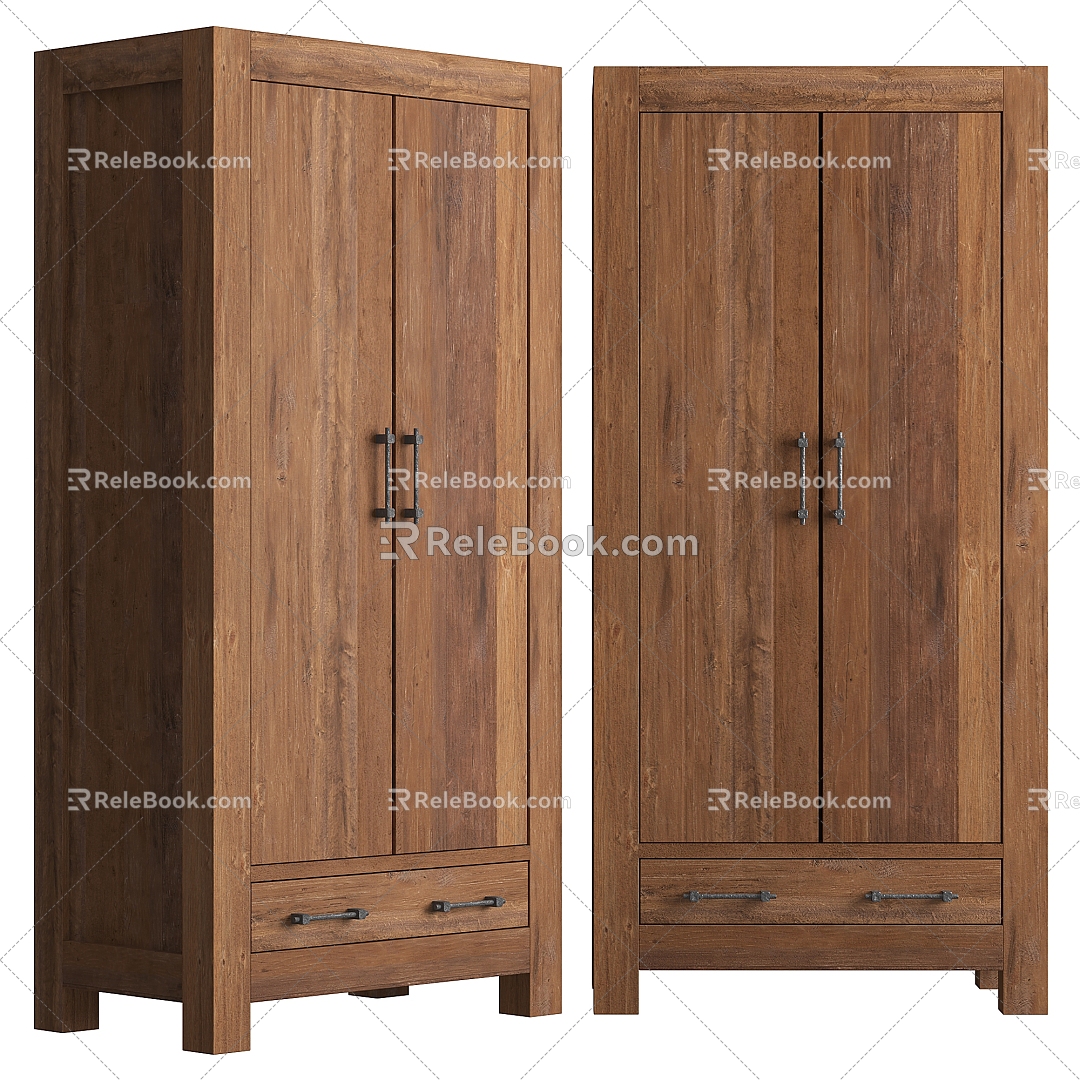 Chinese Style-Silent Wardrobe Locker 3d model