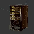 Solid Wooden Chest of Drawers With Metal Handles And Open Bottom Shelf
