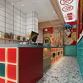 Chinese Restaurant With Red Neon Sign Offering Roast Meat Potstickers Chili Oil And Braised Dishes