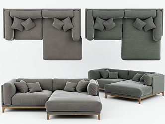 Nordic Corner Sofa 3d model