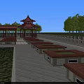 Ancient Architecture Aerial View Of Large Traditional Complex With Courtyards And Greenery