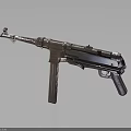 High Quality Vintage Submachine Gun Featuring Detailed Metal Design Long Barrel And Retro Style