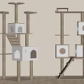 Modern Cat Tree Furniture With Multiple Levels Cozy Condos And Staircases