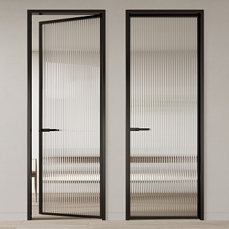 Modern swing door Changhong glass door 3d model