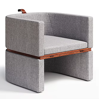 Chair Seat Leisure Chair Single Chair Dining Chair 3d model