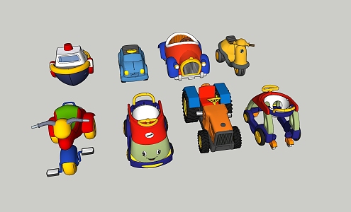 Modern toy car children toy car 3d model