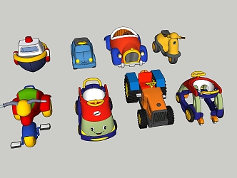 Modern toy car children toy car 3d model