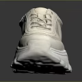 Beige Platform Sneakers With Thick Sole And Lace Up Design For Casual Wear