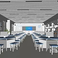 modern experimental classroom 3d model