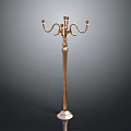 Elegant Golden Coat Rack With Multiple Hooks And White Base Design