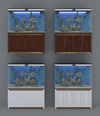 Modern fish tank goldfish tank 3d model Modern fish tank goldfish tank 3d model