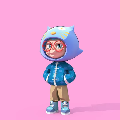 Modern Cartoon Doll 3d model