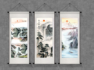 New Chinese Landscape Painting Decorative Hanging Painting model