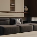 Modern three-seat sofa 3d model