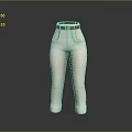 Pink High Waisted Pants With Red Belt And Gold Buckle Detail