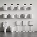 Various Modern Toilet Styles Including Wall Hung And Floor Standing Designs