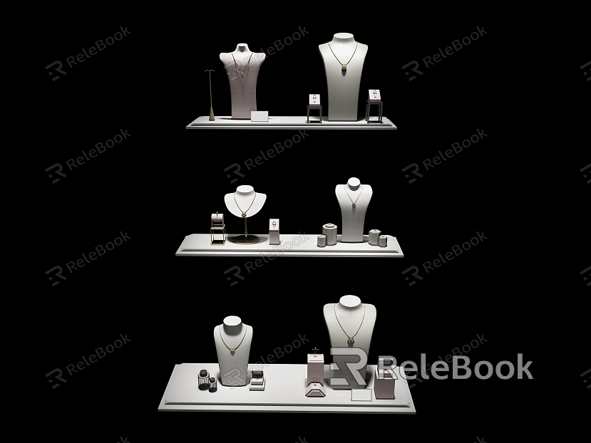 Modern jewelry props model