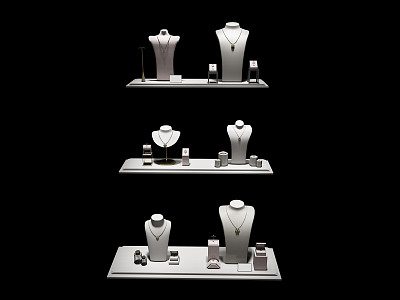 Modern jewelry props 3d model