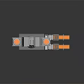 Modern lathe machine tool lathe machining turning 3d model