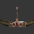 Various Traditional and Modern Water Transport Models with Wooden Boats and Paddles