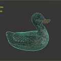 Decorative Duck Figurine With Textured Feathers And Orange Beak For Home Decor