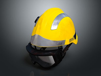 Firefighter Helmet Firefighter Helmet Fire Fighting Suit Helmet Virus Mask Water Belt PBR Model model