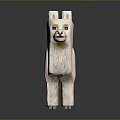 Cute White Alpaca Shaped Ceramic Figurine for Home Living Room Decoration