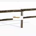 Rustic Wooden Fence With Natural Posts And Horizontal Rails For Outdoor Use