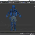 Game Movie Character In Tactical Gear With Helmet Protective Vest And Knee Pads
