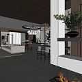 Modern Entryway Interior Design With Wooden Partition Green Plant Mirror And Ambient Lighting