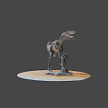 Game And Movie Dinosaur Character With Open Mouth Fierce Posture Sharp Teeth