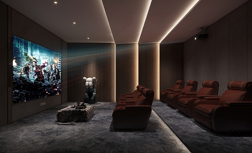 Modern Video Room Cinema Video Room 3d model