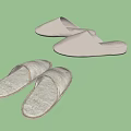 Light Colored Slippers with Different Styles Soft Material and Cozy Design for Indoor Use 3d model