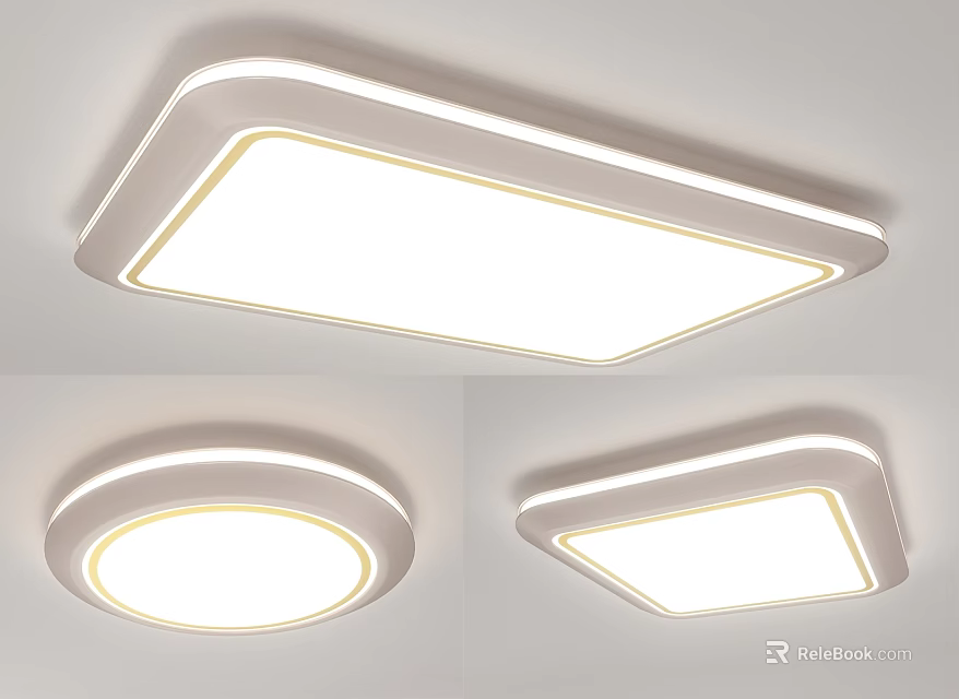Modern Ceiling Lights With Different Shapes And Bright Illumination For Home 3d model