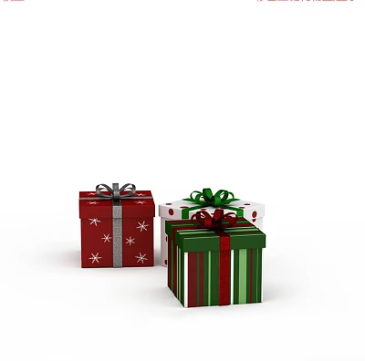 Modern Gift Box Colorful Christmas Gift Box 3d model