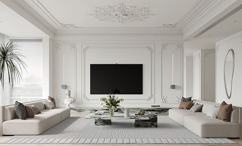 French Living Room 3d model