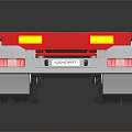 Red Metal Trailer Frame With Multi Wheel Design For Heavy Duty Transport
