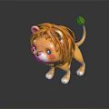 Adorable Cartoon Lion Game Movie Character With 3D Model Design Fluffy Mane And Tail Tuft